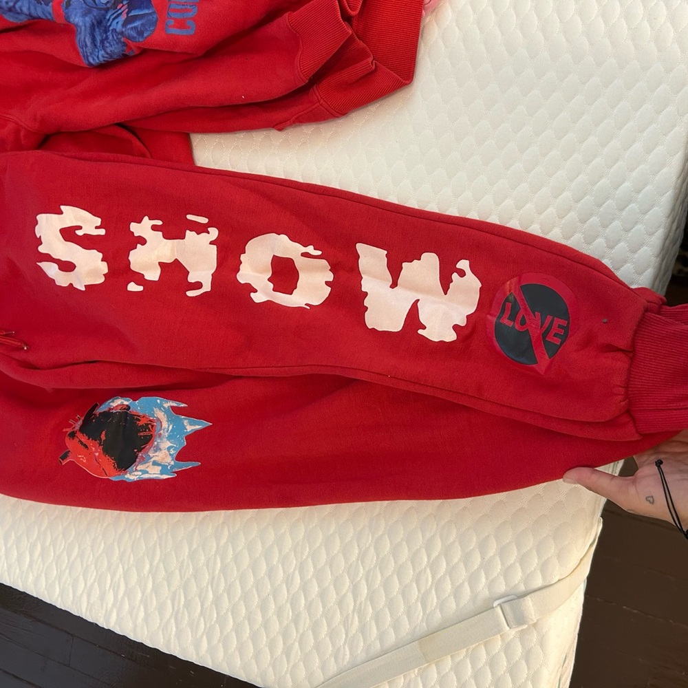 Red Graphic Sweatpants